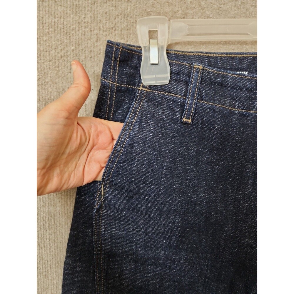 Old Navy Barrel Ankle Jeans Womens 4 Tall Blue Dark Wash High Rise NEW - Picture 5 of 11